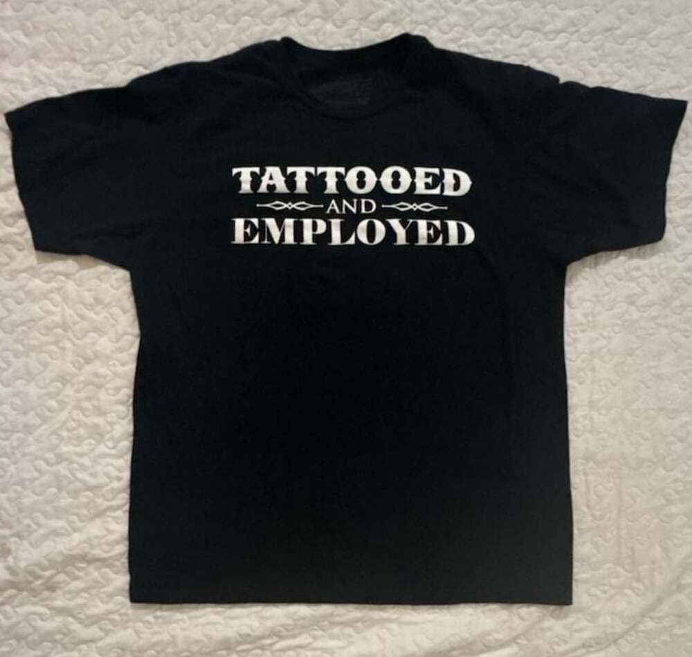 Steadfast Brand Tattooed And Employed Black T-Shirt